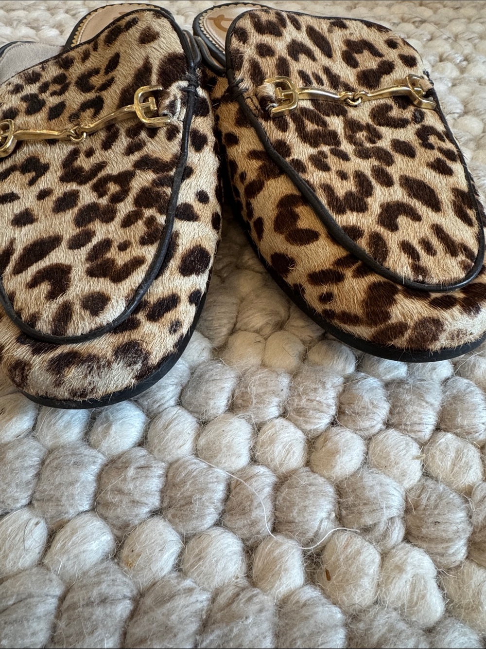 Sam Edelman Leopard Print Mule Loafer - Picture 2 of 4